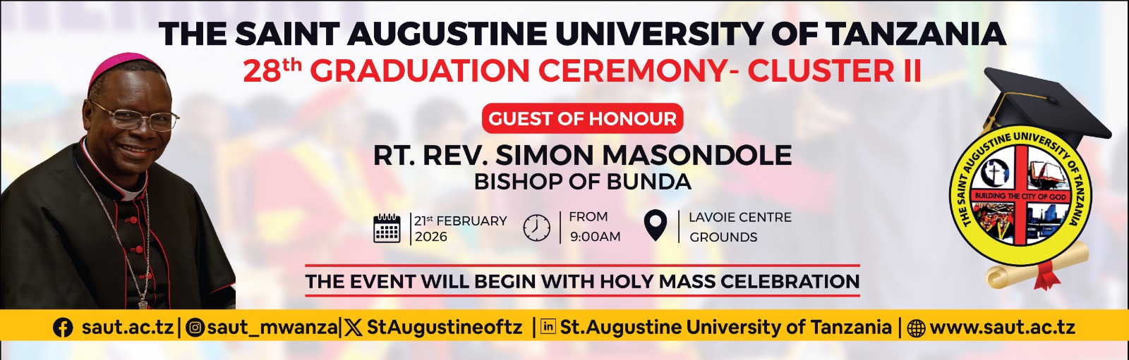 28th GRADUATION CEREMONY- CLUSTER II, will take place on 21-Feb-2026